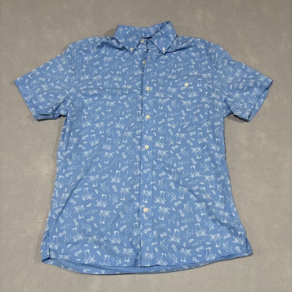Men's Croft & Barrow Button Down Slim Fit Perfomrance Camp Shirt - Small